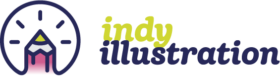 indy illustration logo & wordmark